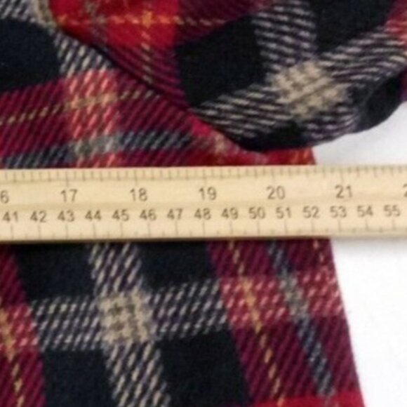 Vintage Requirements Plaid Wool Blend Dark Red and Navy Blue Jacket  Size 8 - Picture 10 of 15